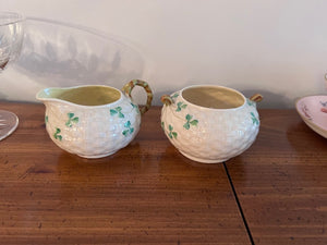 Belleek Cream & Sugar