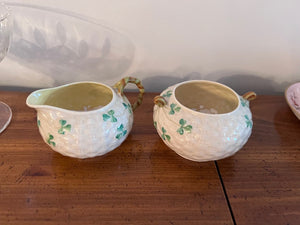 Belleek Cream & Sugar