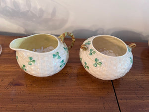 Belleek Cream & Sugar