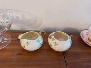Belleek Cream & Sugar