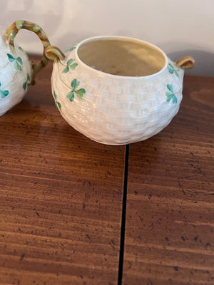 Belleek Cream & Sugar