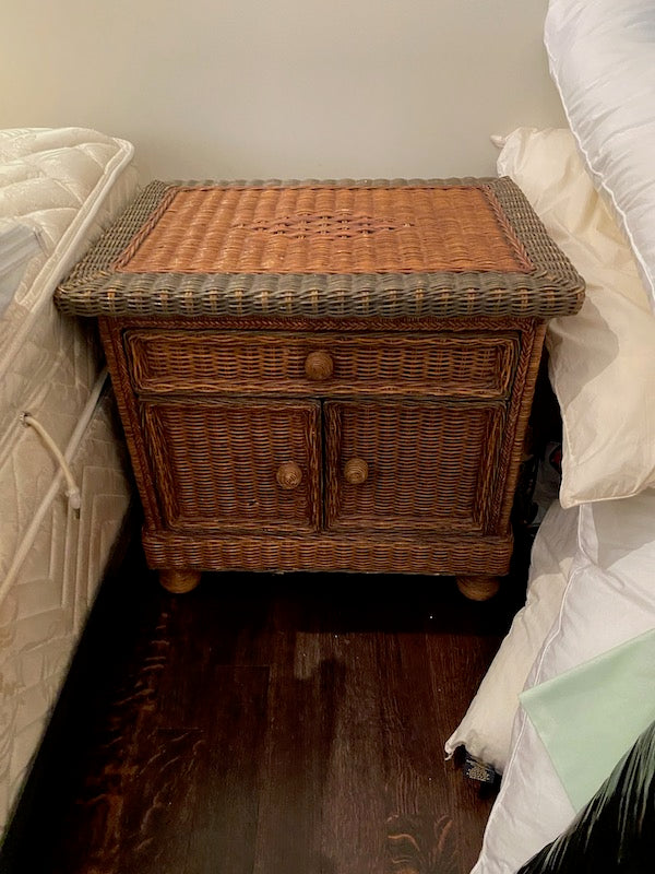 Wicker Side Table (2 Available For Sale)