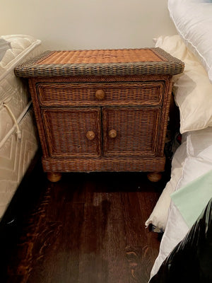 Wicker Side Table (2 Available For Sale)