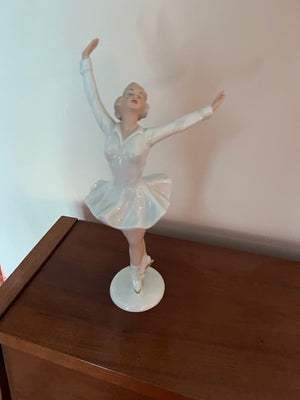 Wallendorf Porcelain Figure Skater Figurine