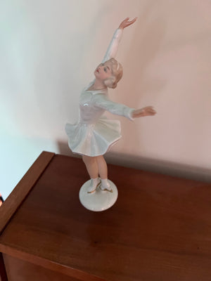 Wallendorf Porcelain Figure Skater Figurine