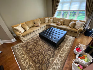 Cooper Bros Custom Made Gold Velvet Sectional Sofa