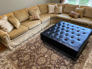 Cooper Bros Custom Made Gold Velvet Sectional Sofa