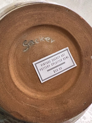 *BRAND NEW Vintage Sackey Art Pottery Splatter Bowl (*Retail value $40)