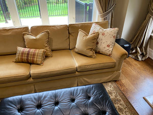 Cooper Bros Custom Made Gold Velvet Sectional Sofa