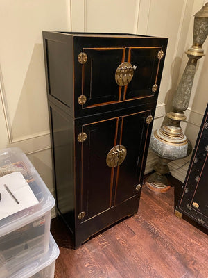 Black Oriental Ming Wood Cabinet