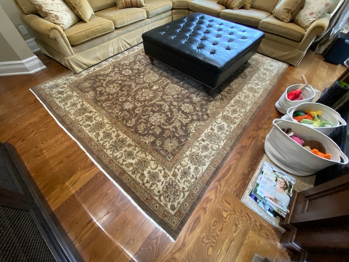 ELTE- Indian Wool Rug, Brown 8x10