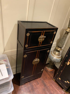 Black Oriental Ming Wood Cabinet
