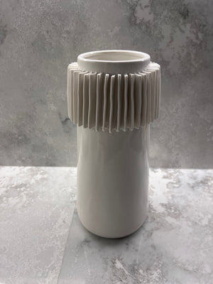 *BRAND NEW CB2 Ruff White Vase (*Retail value $90)