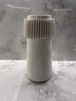 *BRAND NEW CB2 Ruff White Vase (*Retail value $90)