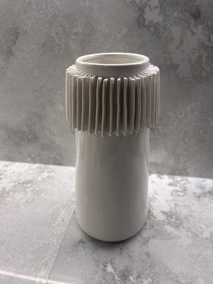 *BRAND NEW CB2 Ruff White Vase (*Retail value $90)