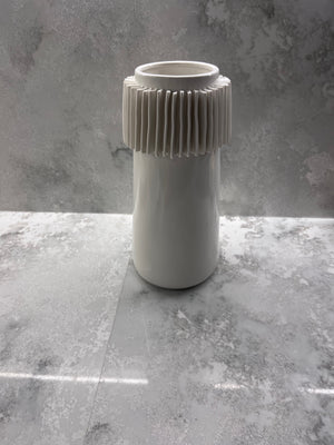 *BRAND NEW CB2 Ruff White Vase (*Retail value $90)