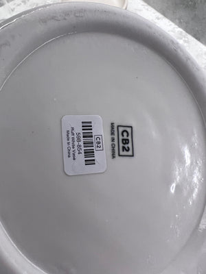 *BRAND NEW CB2 Ruff White Vase (*Retail value $90)