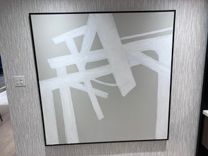 *BRAND NEW Sunpan Painting 'Breaking Barriers' - 60" x 60" - in Black Floater Frame (*Retail value $1,210)