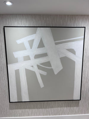 *BRAND NEW Sunpan Painting 'Breaking Barriers' - 60" x 60" - in Black Floater Frame (*Retail value $1,210)