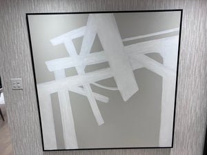 *BRAND NEW Sunpan Painting 'Breaking Barriers' - 60" x 60" - in Black Floater Frame (*Retail value $1,210)