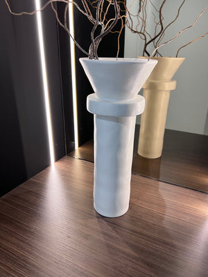 *BRAND NEW West Elm White Brutalist Vase by Leanne Ford (*Retail value $119)