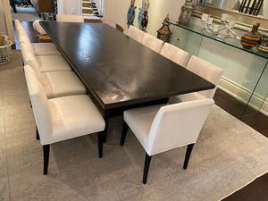 Modern Custom Black Wood Dining Table (*Chairs NOT included)
