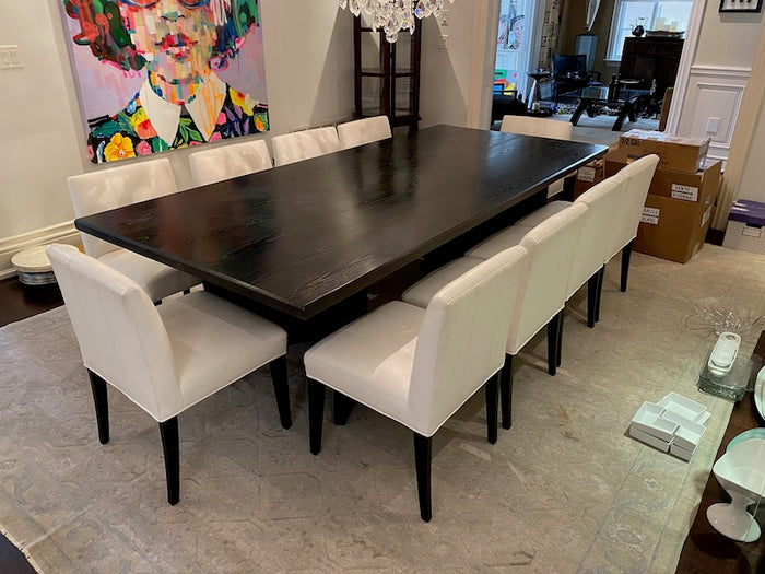 Modern Custom Black Wood Dining Table (*Chairs NOT included)