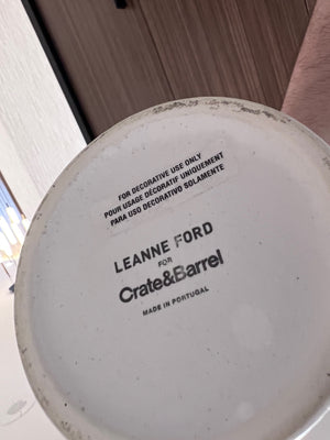 *BRAND NEW West Elm White Brutalist Vase by Leanne Ford (*Retail value $119)