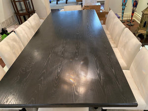 Modern Custom Black Wood Dining Table (*Chairs NOT included)