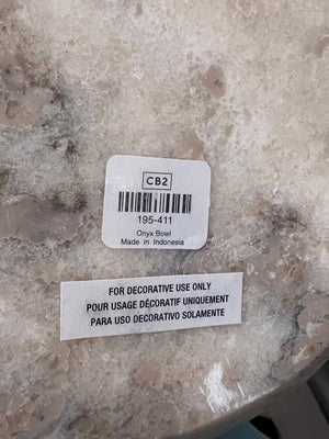 *BRAND NEW CB2 Onyx Raw Edge Bowl (*Retail value $189)
