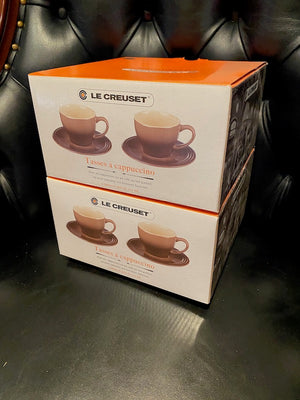 2 BRAND NEW Sets of 2 Le Creuset Cappuccino Cups