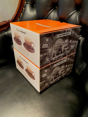 2 BRAND NEW Sets of 2 Le Creuset Cappuccino Cups