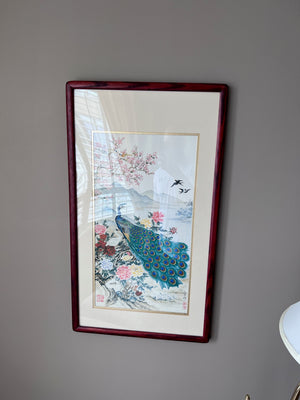 Wei Tseng Yang "The Awakening of Spring" on Pure Silk, with Certificate of Authenticity