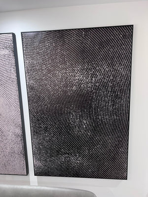 *BRAND NEW Sunpan OPPOSITES ATTRACT - SET OF 2 - 40" X 60" - CHARCOAL FLOATER FRAME (*Retail value $3,777))