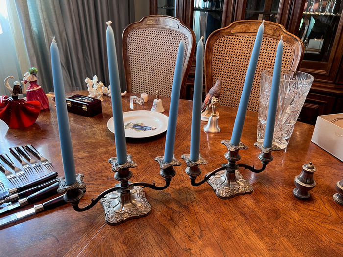 Pair of Silver Plated Candle Holders