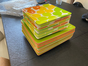 Crate & Barrel Outdoor Patio Plastic Plate Lot