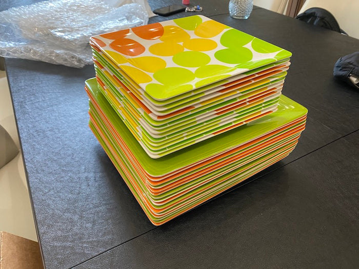 Crate & Barrel Outdoor Patio Plastic Plate Lot