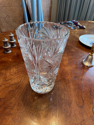 Pinwheel Crystal Vase