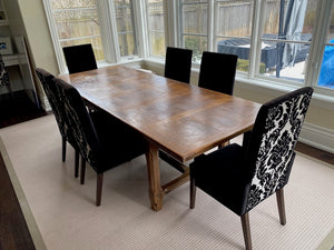 10 Black Modern Velvet Chairs (*table sold separately)