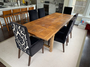 10 Black Modern Velvet Chairs (*table sold separately)