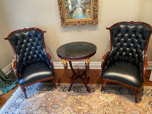 2 Black Leather Executive Chairs