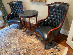 2 Black Leather Executive Chairs