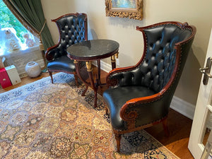 2 Black Leather Executive Chairs