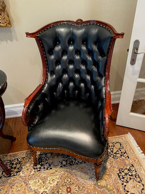 2 Black Leather Executive Chairs