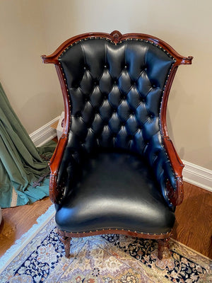 2 Black Leather Executive Chairs