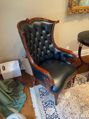 2 Black Leather Executive Chairs