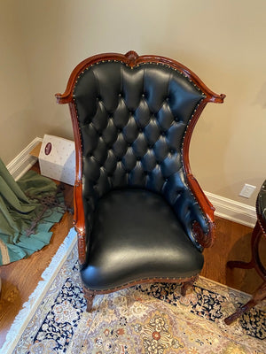 2 Black Leather Executive Chairs