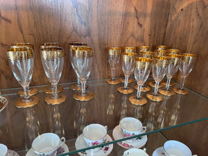 Glasses Lot, Gold Trim