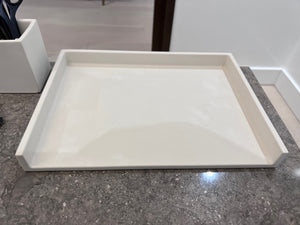 *BRAND NEW CB2 White Cement Pencil Cup & Letter Tray (*Retail value $45)
