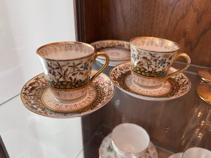 Ornate Miniature Demitasse Cup & Saucer